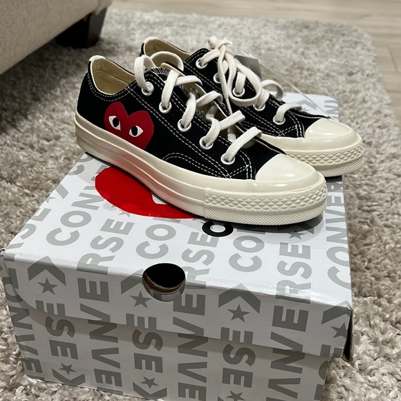 CONVERSE X COMME DES GARCONS PLAY ALL STAR CHUCK '70 OX - BLACK - Picture 2 of 8